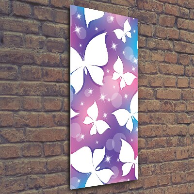 Glasbild vertikales Schmetterlinge