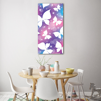 Glasbild vertikales Schmetterlinge