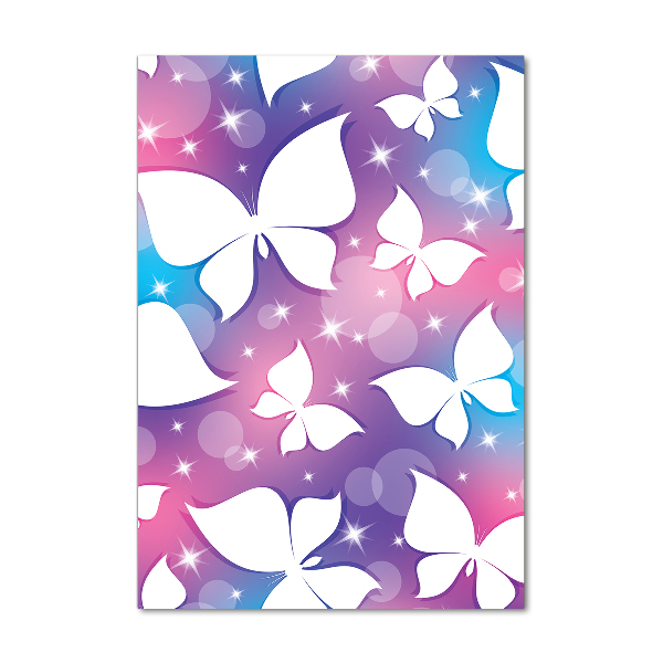 Glasbild vertikales Schmetterlinge