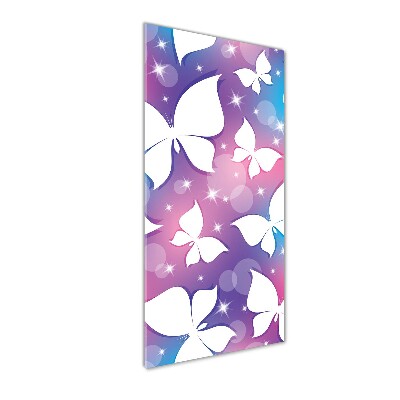 Glasbild vertikales Schmetterlinge