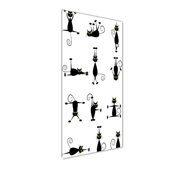 Glasbild vertikales Katzen