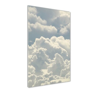 Glasbild vertikales Wolken