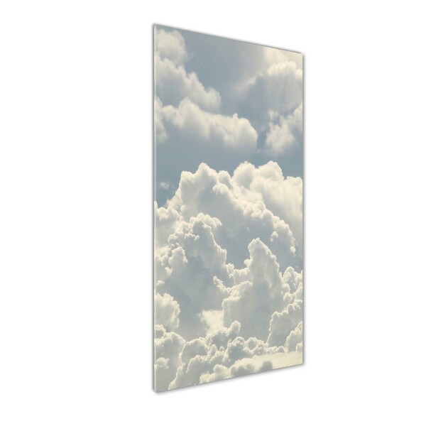 Glasbild vertikales Wolken