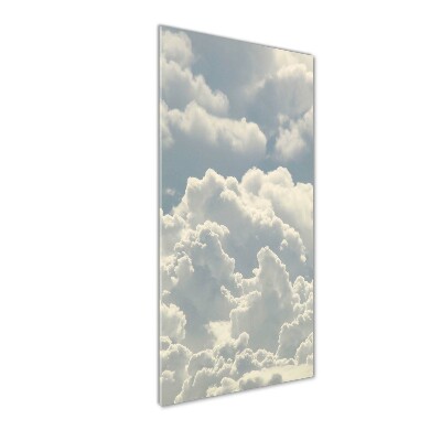Glasbild vertikales Wolken