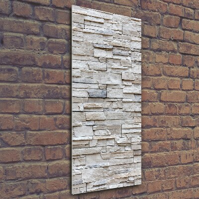 Bild aus glas vertikales Steinmauer