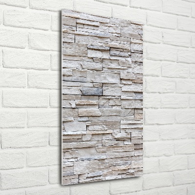 Bild aus glas vertikales Steinmauer
