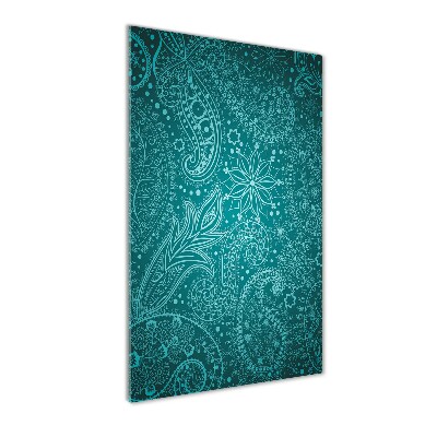 Glasbild vertikales Ornamente