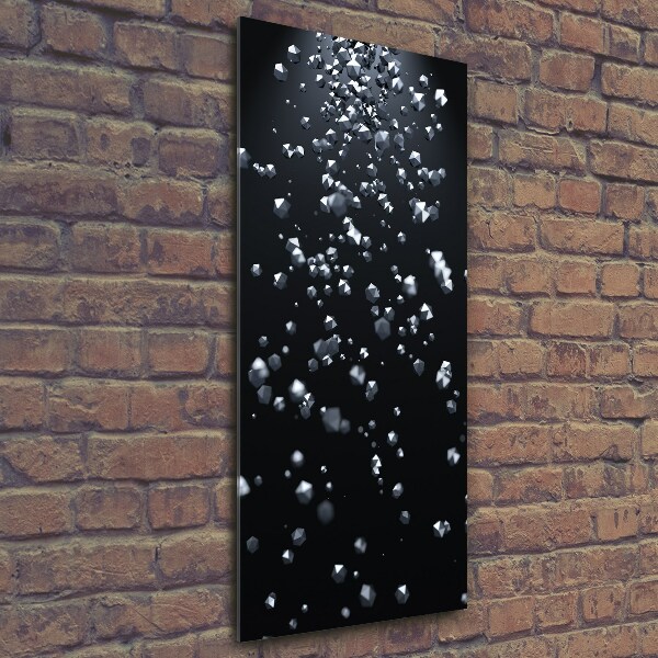 Glasbild vertikales 3D-Abstraktion