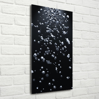 Glasbild vertikales 3D-Abstraktion