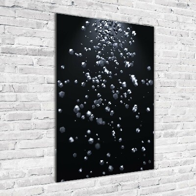 Glasbild vertikales 3D-Abstraktion