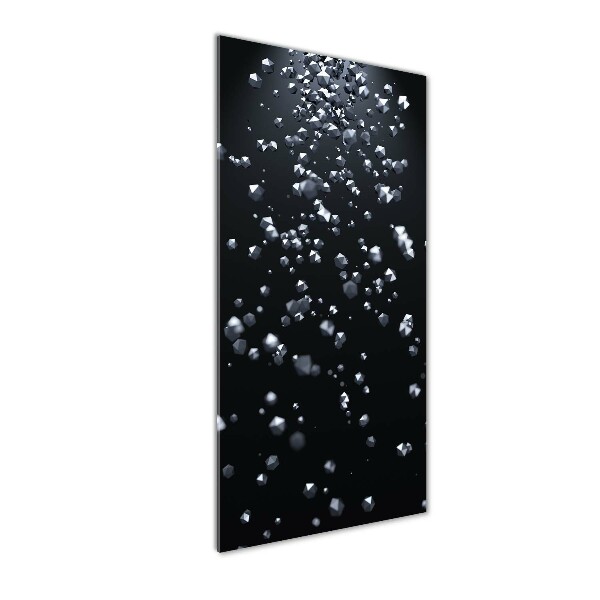 Glasbild vertikales 3D-Abstraktion