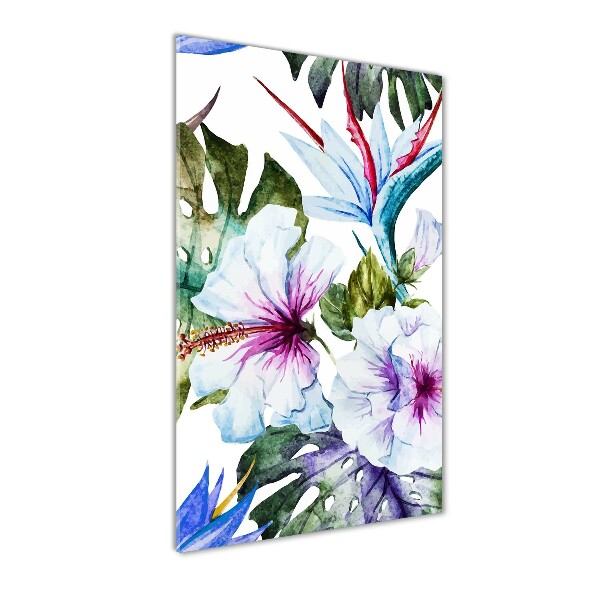 Foto auf glas vertikales Hawaiianische Blumen