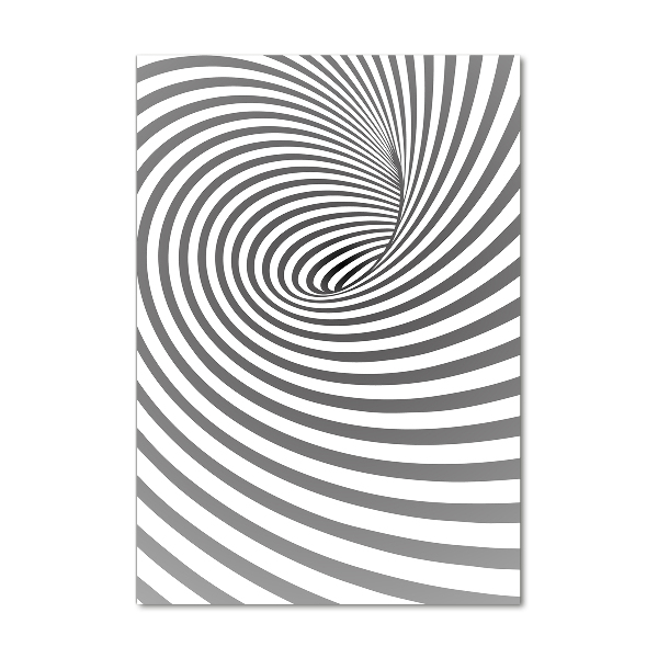 Glasbild vertikales Gestreifte Spirale