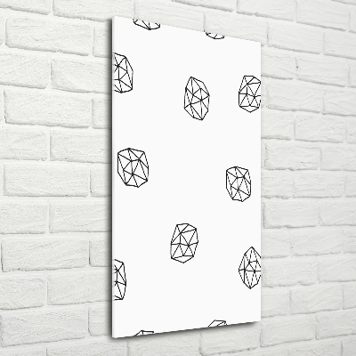 Glasbild vertikales Abstraktes Muster