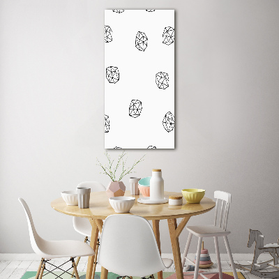 Glasbild vertikales Abstraktes Muster