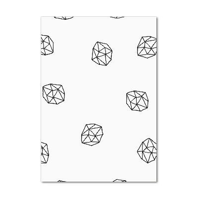 Glasbild vertikales Abstraktes Muster