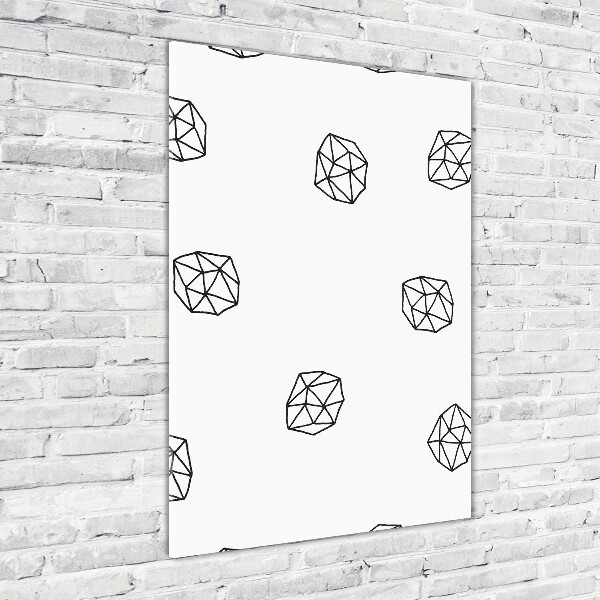 Glasbild vertikales Abstraktes Muster