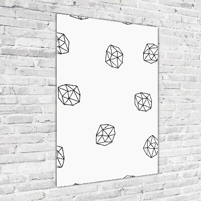 Glasbild vertikales Abstraktes Muster