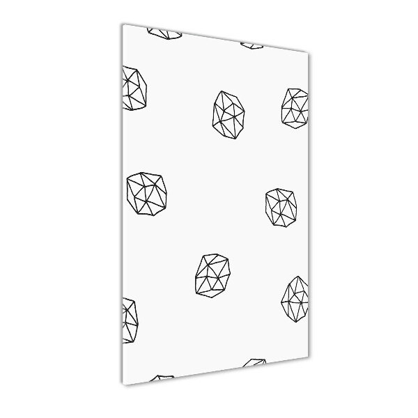 Glasbild vertikales Abstraktes Muster