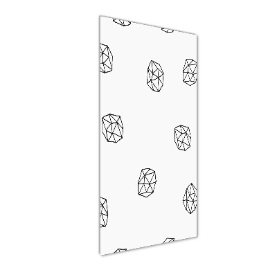 Glasbild vertikales Abstraktes Muster