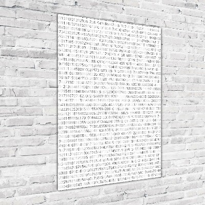 Bild aus glas vertikales Binärcode