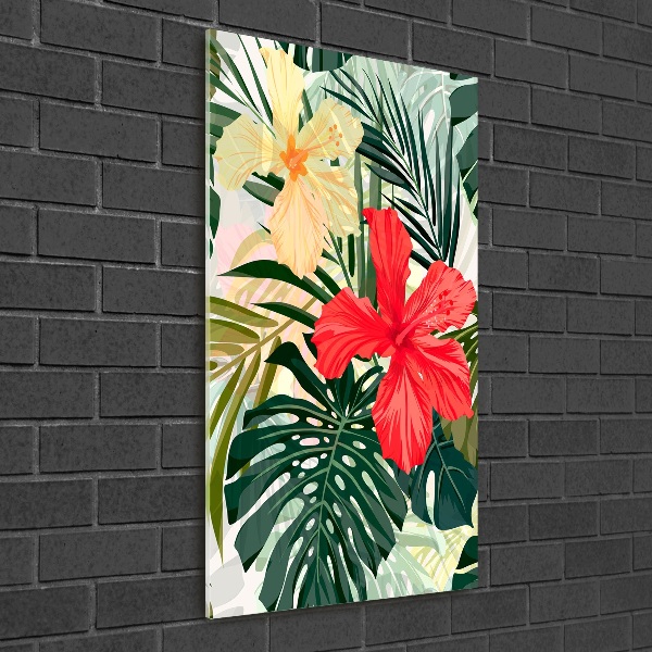 Foto auf glas vertikales Hawaiianische Blumen