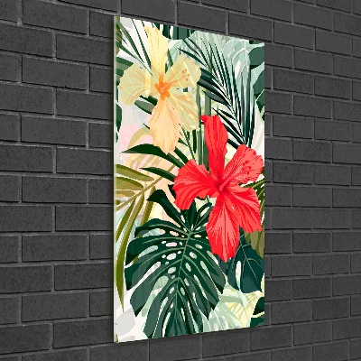Foto auf glas vertikales Hawaiianische Blumen