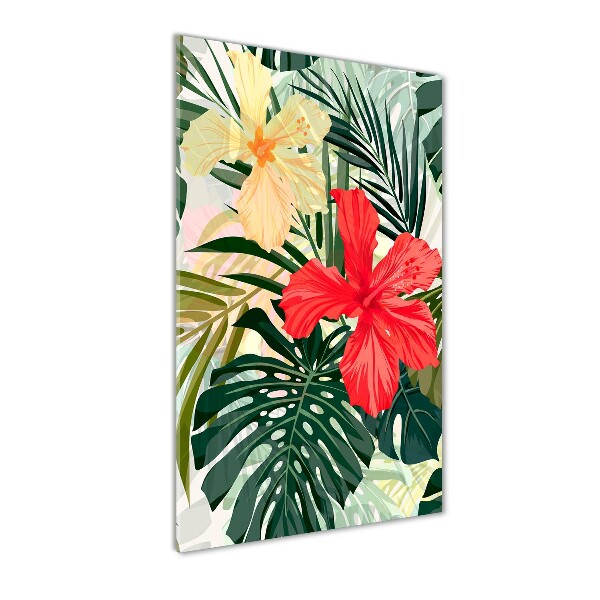 Foto auf glas vertikales Hawaiianische Blumen