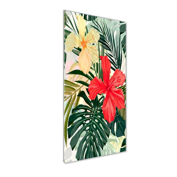 Foto auf glas vertikales Hawaiianische Blumen
