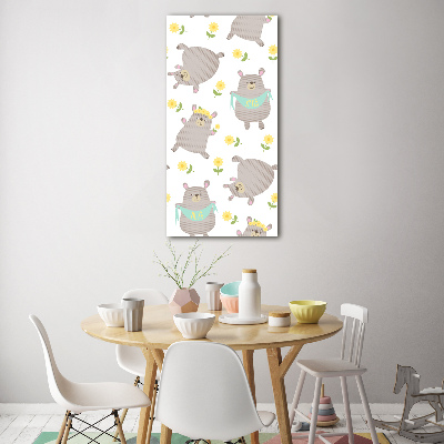 Foto auf glas vertikales Kleine Bären