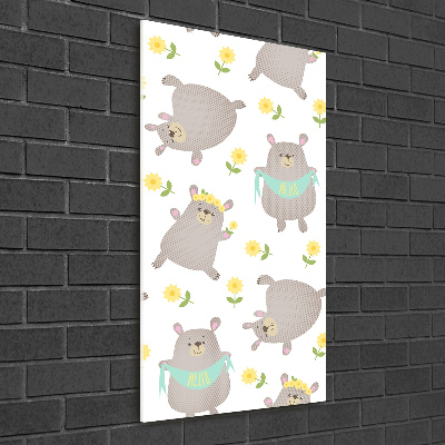 Foto auf glas vertikales Kleine Bären