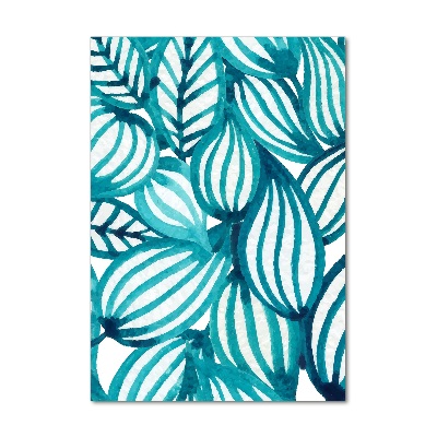 Glasbild vertikales Blätter