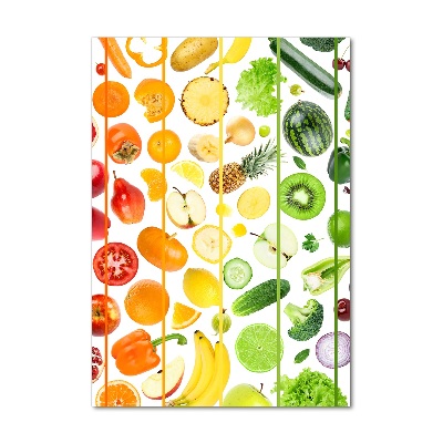 Bild aus glas vertikales Obst und Gemüse