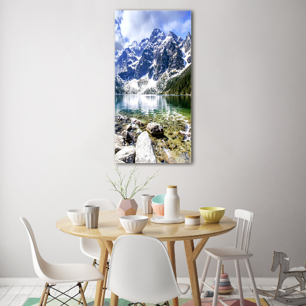 Foto auf glas vertikales Das Meeresauge der Tatra-Berge