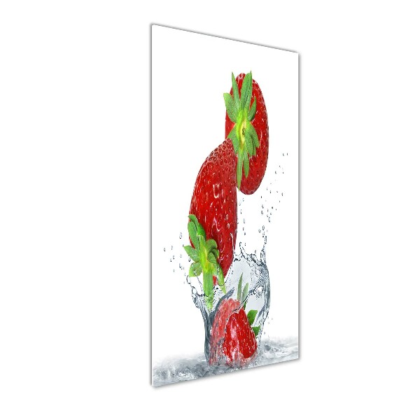Foto auf glas vertikales Erdbeeren