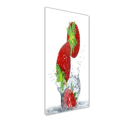 Foto auf glas vertikales Erdbeeren