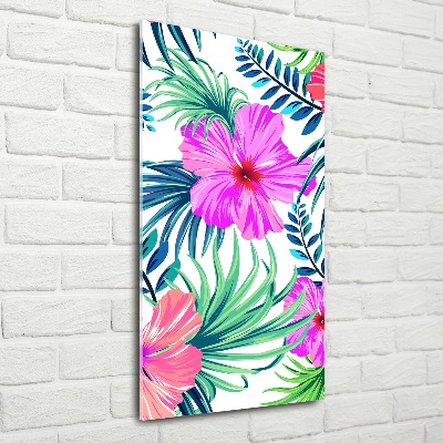 Foto auf glas vertikales Hawaiianische Blumen