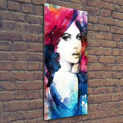 Foto auf glas vertikales Abstrakte Frau