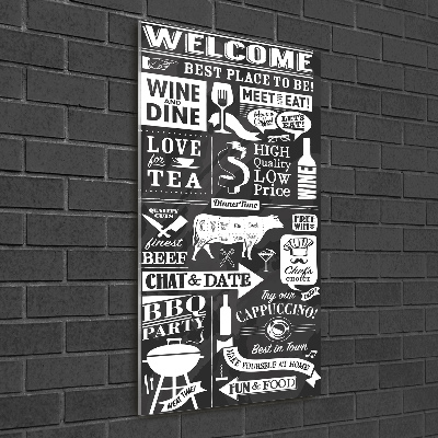 Bild aus glas vertikales Restaurant