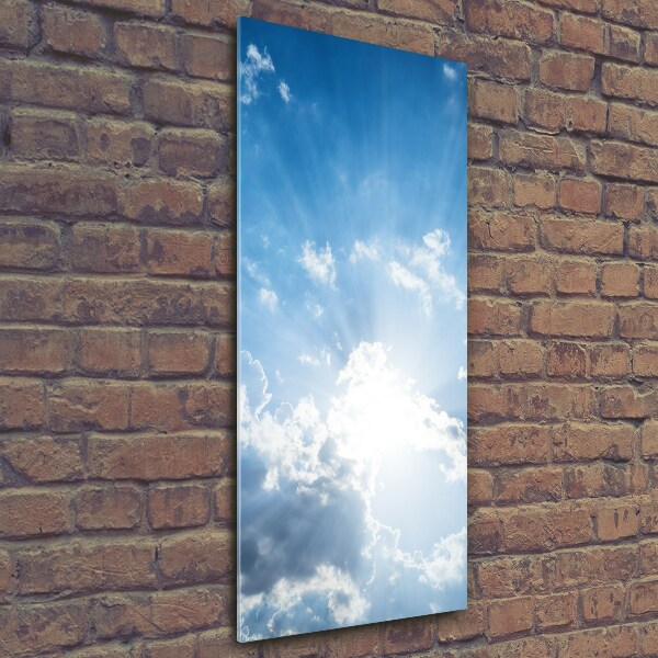 Bild aus glas vertikales Wolken am Himmel