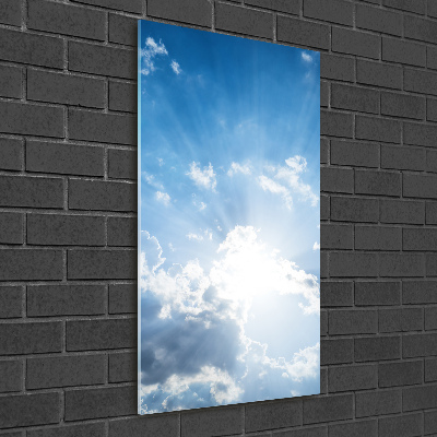 Bild aus glas vertikales Wolken am Himmel