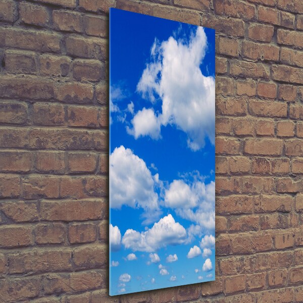 Foto auf glas vertikales Wolken am Himmel