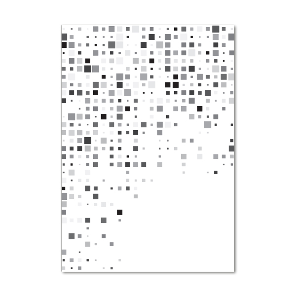 Glasbild vertikales Abstraktionsquadrate