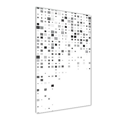 Glasbild vertikales Abstraktionsquadrate