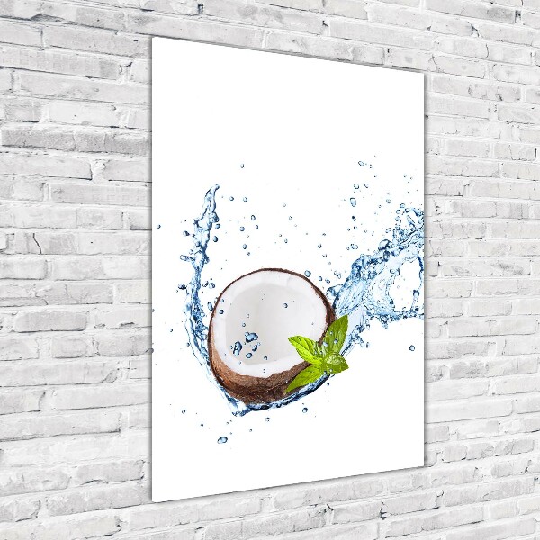 Foto auf glas vertikales Kokosnuss