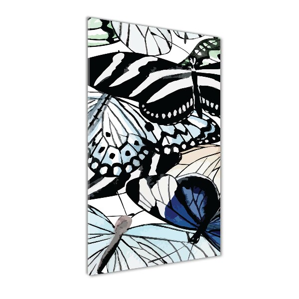 Foto auf glas vertikales Schmetterlinge