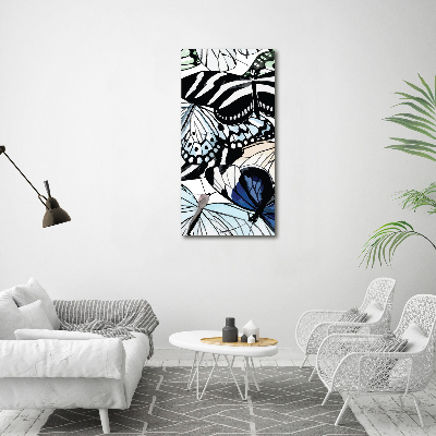 Foto auf glas vertikales Schmetterlinge