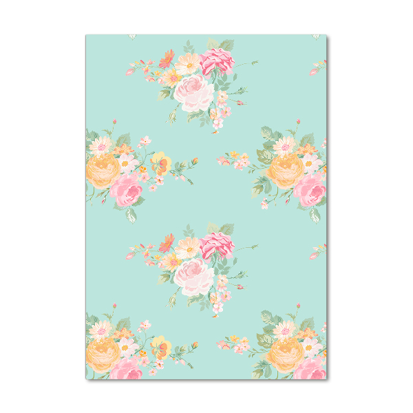 Bild aus glas vertikales Blumen