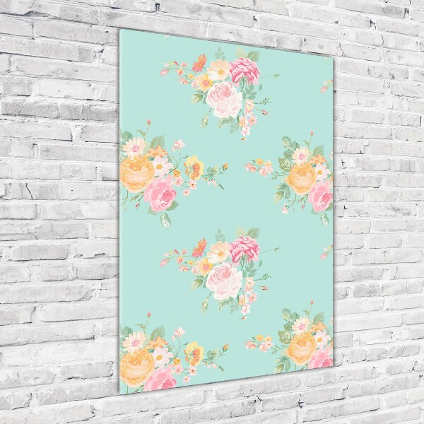 Bild aus glas vertikales Blumen