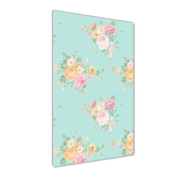 Bild aus glas vertikales Blumen